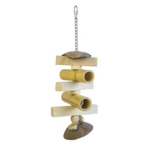 Bamboo Wood Blocks Bird Parrot Toy