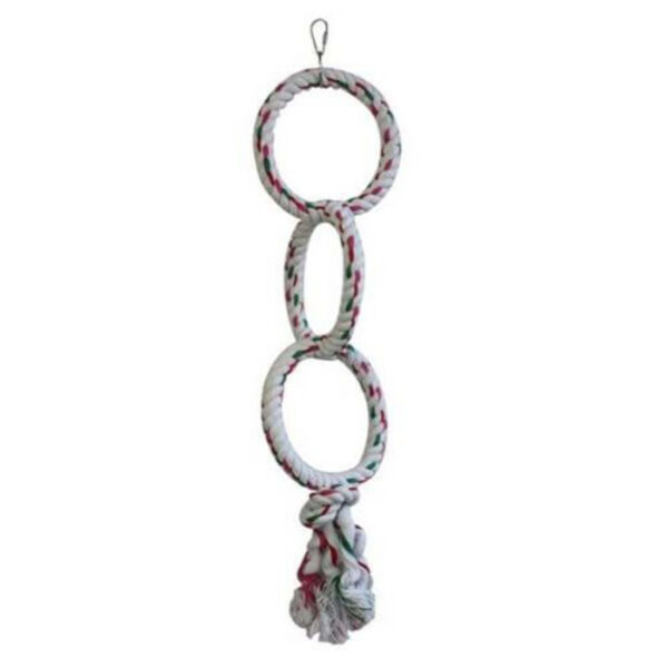 Bird Parrot Toy Triple Rope Ring