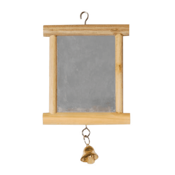 Wood Frame Mirror Bird Toy Breeders Secret Bird Products