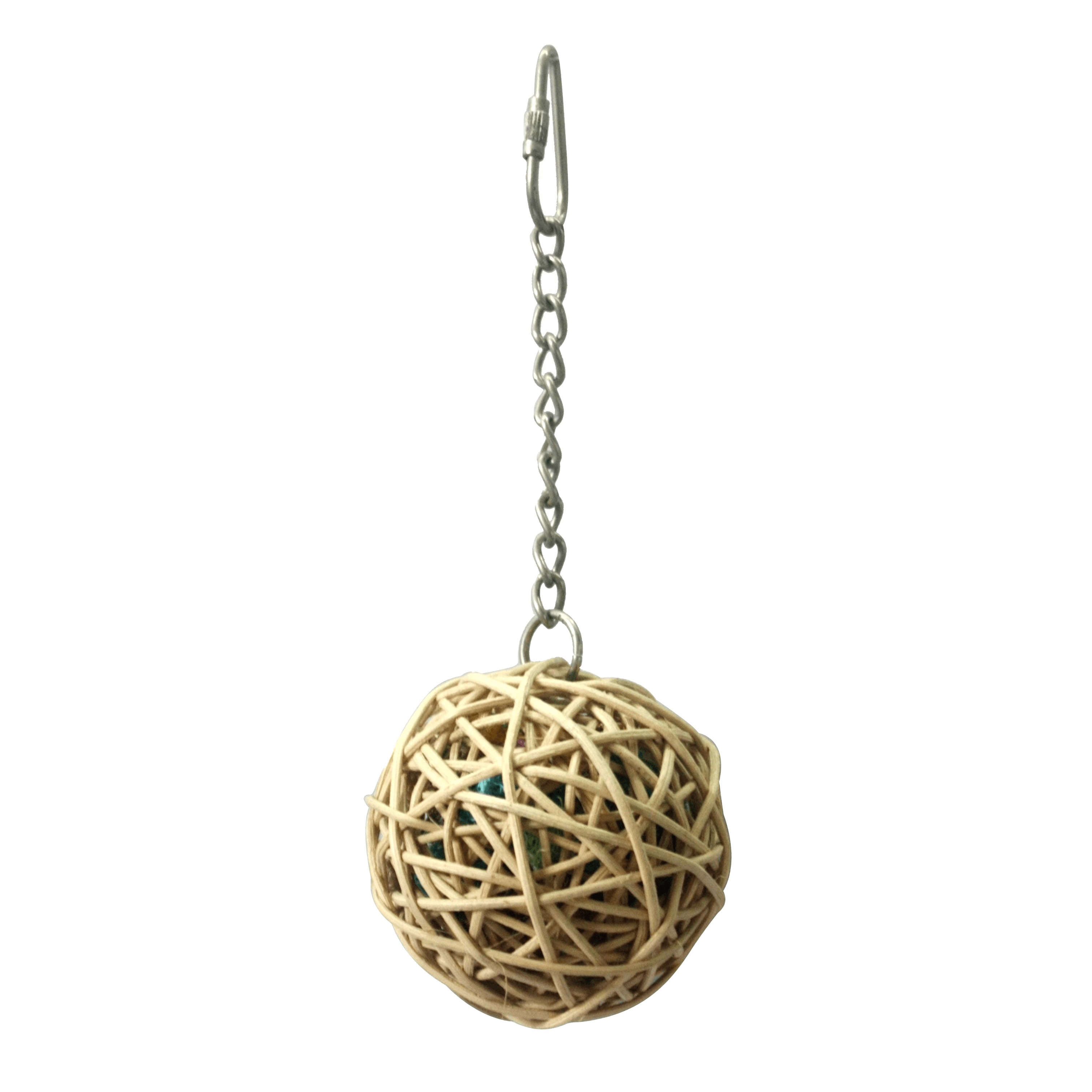 Hanging Wicker Ball Bird Parrot Toy