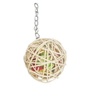 Hanging Wicker Ball Bird Toys