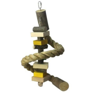 Natural Rope And Planks Bird Parrot Toy