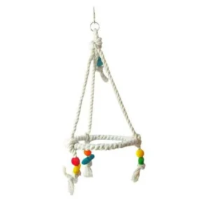 Suspended Rope Ring Bird Swing