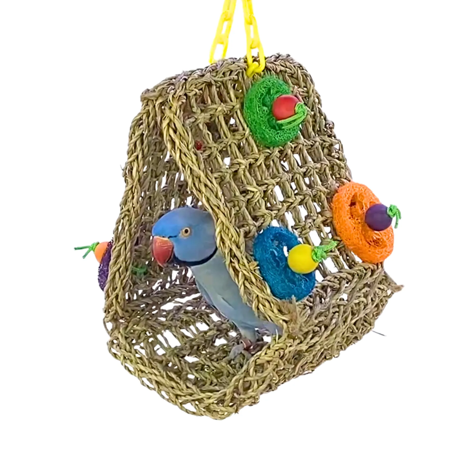 Triangle Woven Loofah Bird Toy