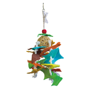 Wicker Ball Origami Bird Parrot Toy