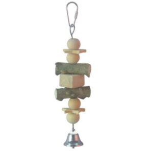 Wood Bead Bell Bird Parrot Toy