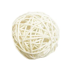 Wicker Ball Bird Toy Natural