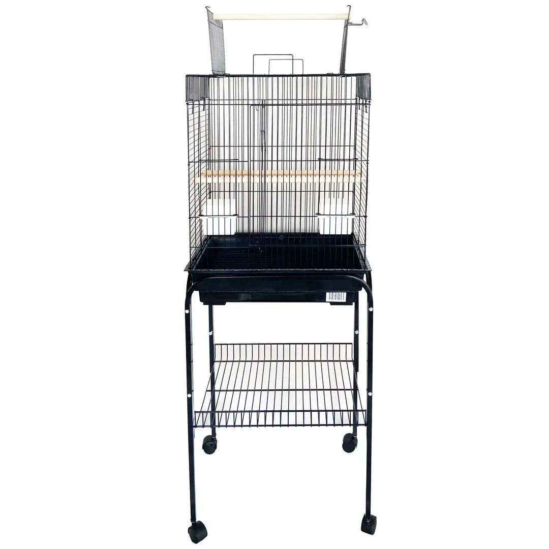 Open Top Bird Parrot Cage with Stand Midi