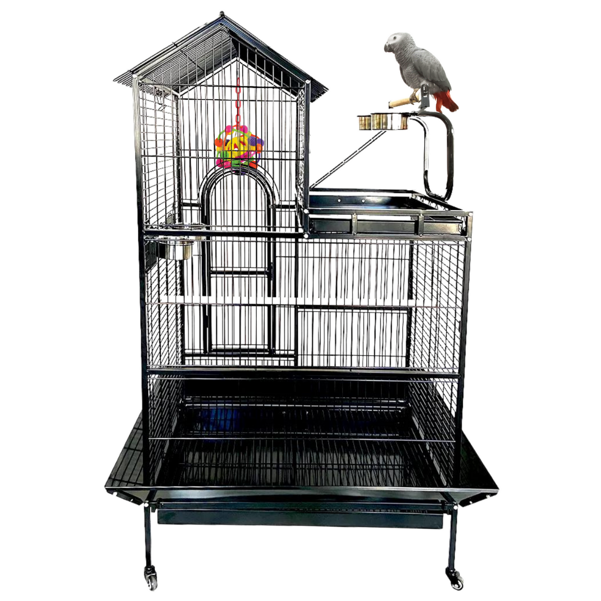 extra large parrot playground cage peak roof