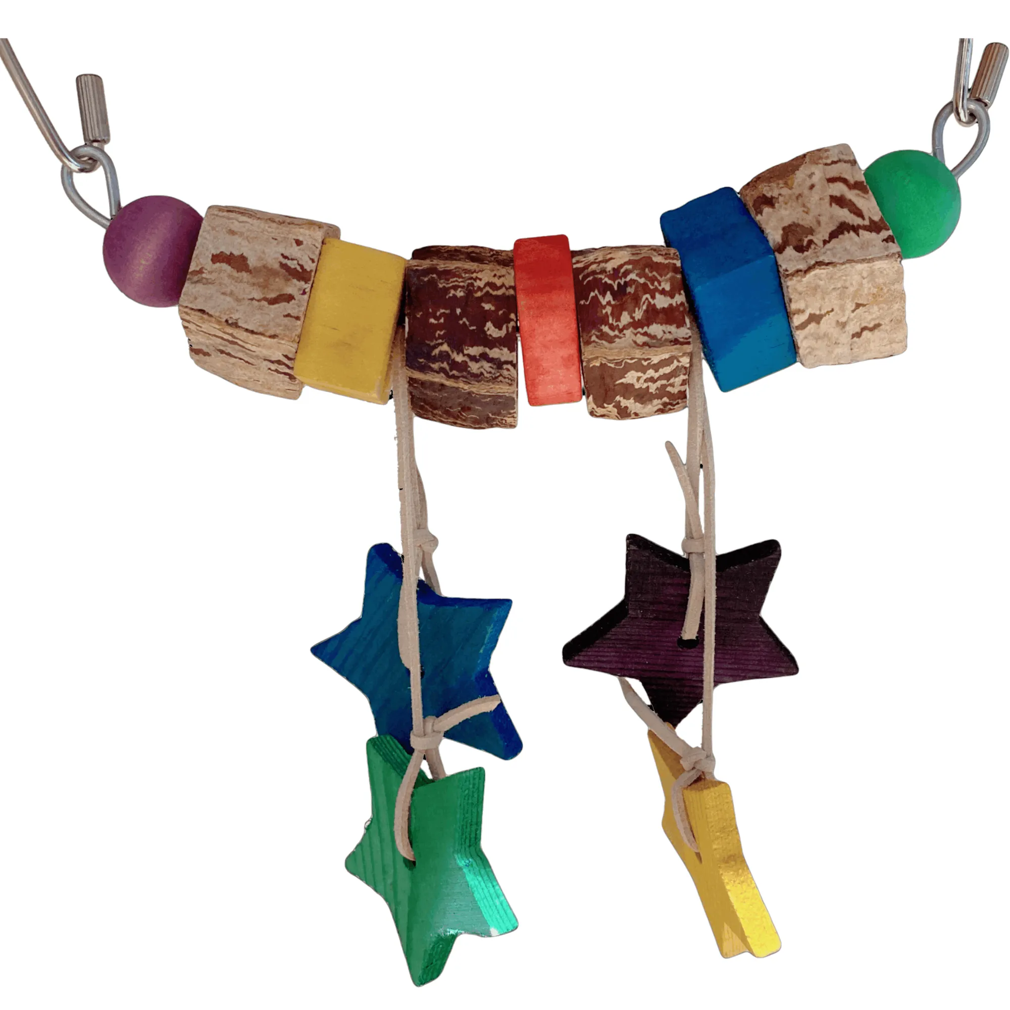 Wooden Stars Beads Bird Toy