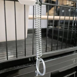 spring to lock bird cage door